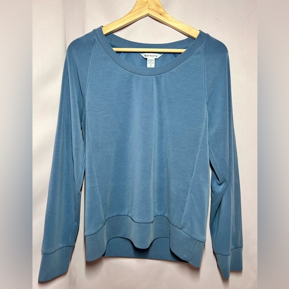 Athleta Brand.  long sleeve light sweatshirt. Royal Blue Small. Extra soft. - Picture 3 of 5